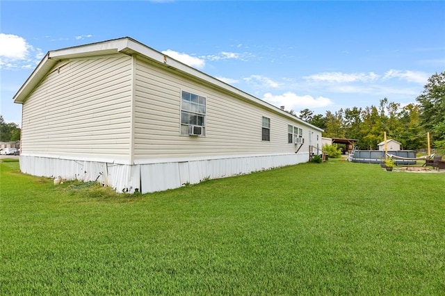 view of property exterior featuring a yard