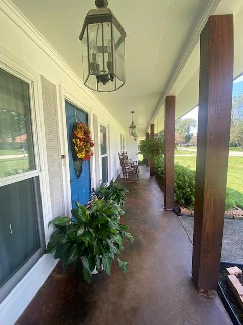 view of patio with covered porch