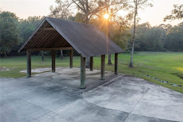 65520 S Hickory Dr, Pearl River, LA 70452 - view of property's community with a carport, a yard, driveway, and a gazebo
