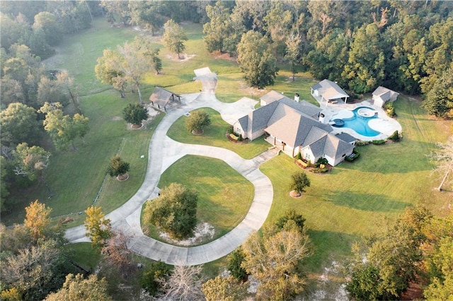 65520 S Hickory Dr, Pearl River, LA 70452 - aerial overview of property's location featuring a pool area