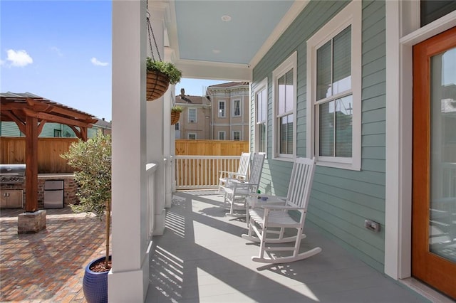 1417-1419 Esplanade Ave, New Orleans, LA 70116 - covered porch with grilling area