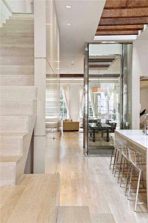 interior space featuring light hardwood / wood-style flooring