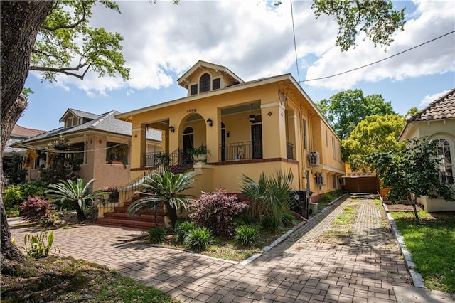 view of front of property with a porch