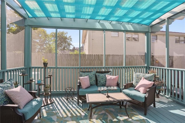 view of sunroom / solarium