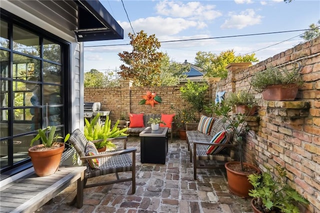 view of patio / terrace with outdoor lounge area