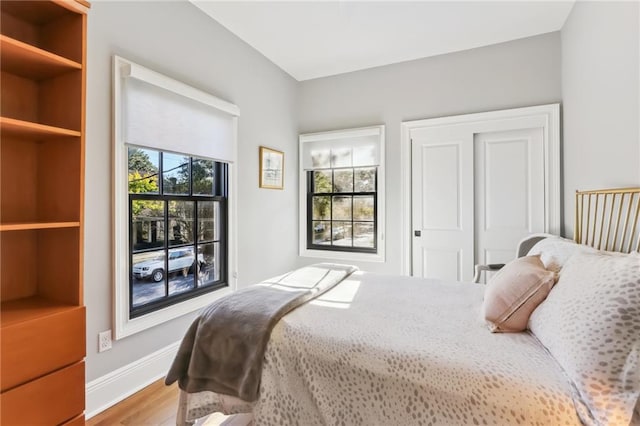 bedroom featuring hardwood / wood-style flooring