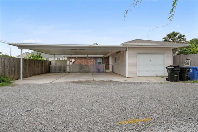 view of front of house with a carport