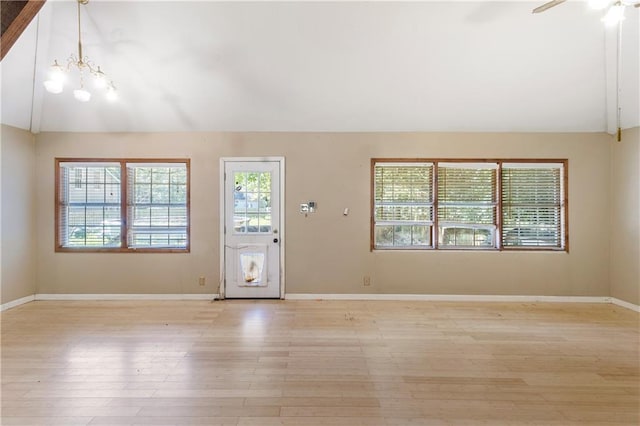 59449 Donya St, Slidell, LA 70460 - entrance foyer featuring vaulted ceiling with beams and light wood-style floors