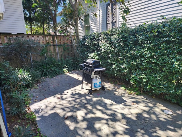 view of patio / terrace featuring area for grilling