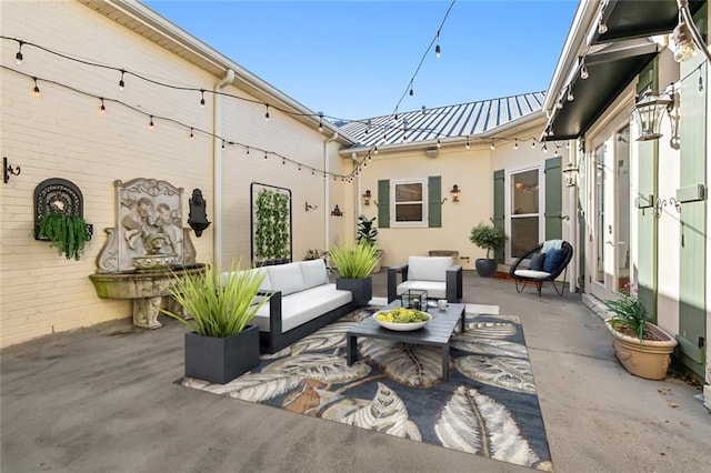 view of patio / terrace with an outdoor hangout area