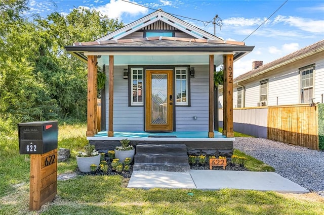 view of front of house featuring a porch