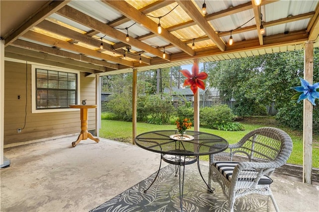 view of patio with a pergola