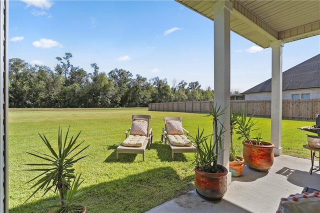 view of yard featuring a patio