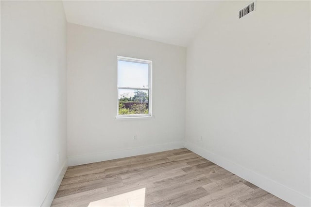 empty room featuring light hardwood / wood-style flooring