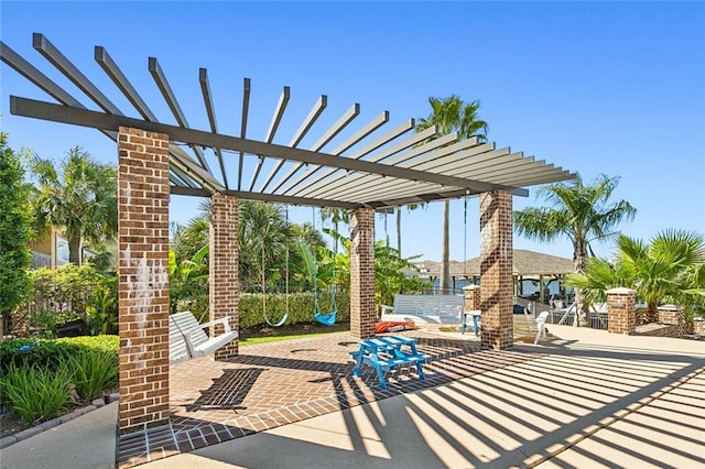 view of patio / terrace with a pergola