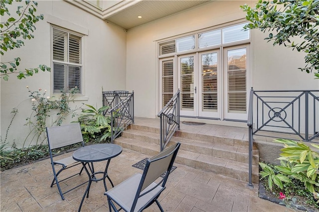 view of patio with french doors