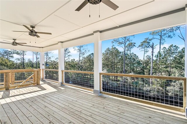5019 Colorado St, Bay Saint Louis, MS 39520 - wooden deck with a ceiling fan