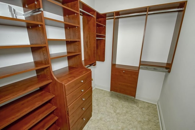 view of walk in closet