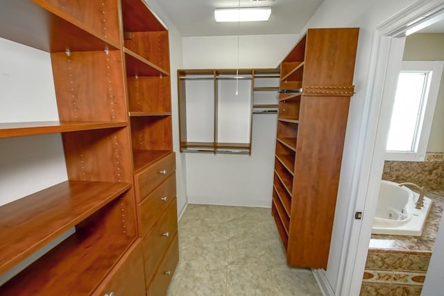 view of walk in closet