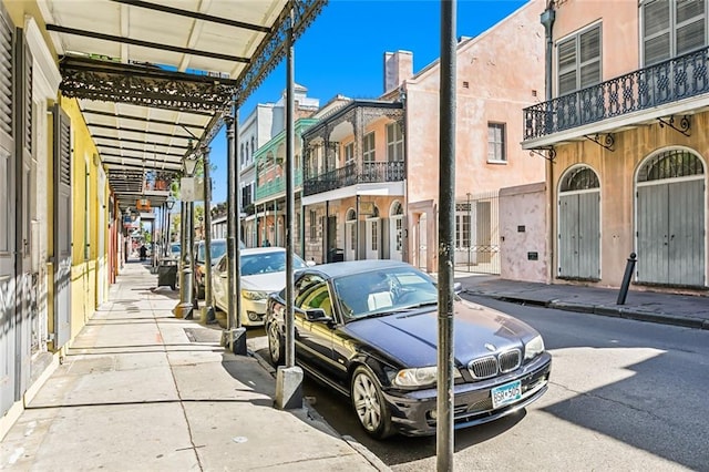 view of car parking