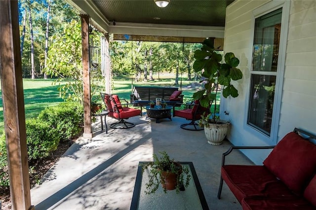 view of patio featuring outdoor lounge area