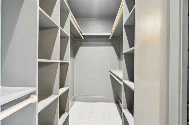 view of walk in closet