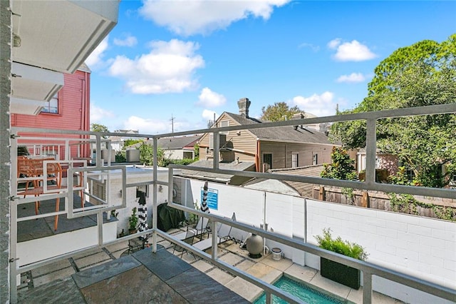 balcony with a patio