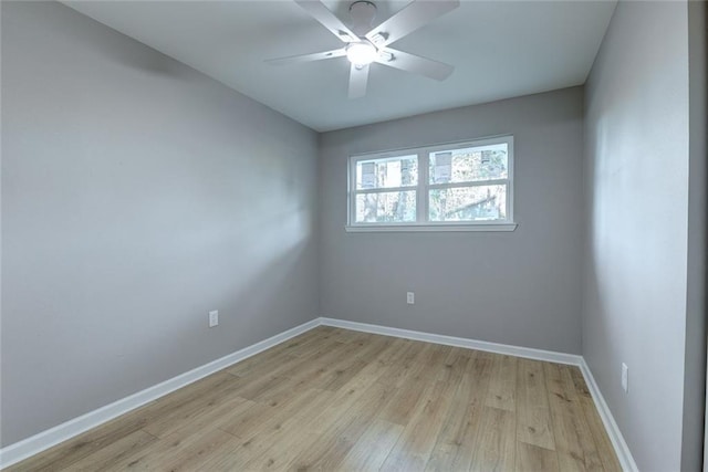 297 Nassau Dr, Slidell, LA 70458 - spare room featuring light wood finished floors, baseboards, and a ceiling fan