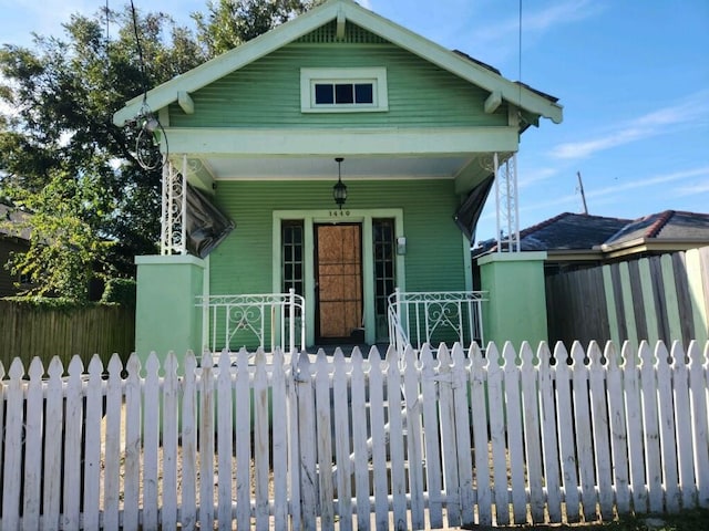 bungalow-style house with a porch