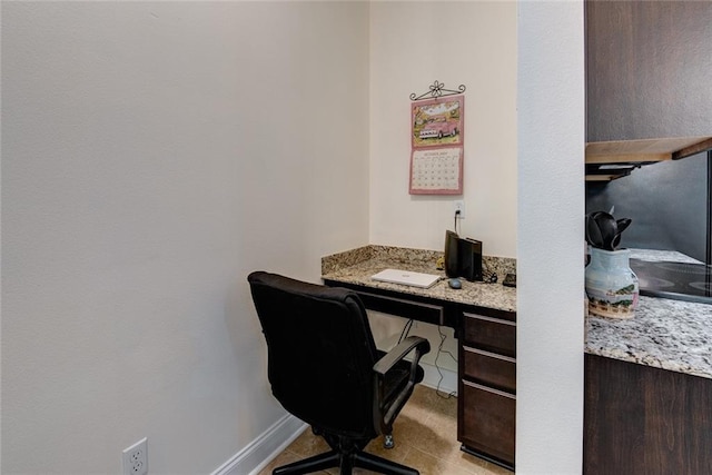 office featuring light tile patterned floors