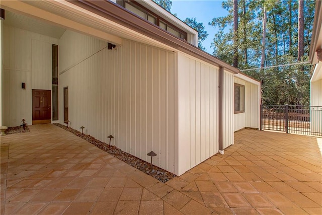 view of home's exterior with a patio area