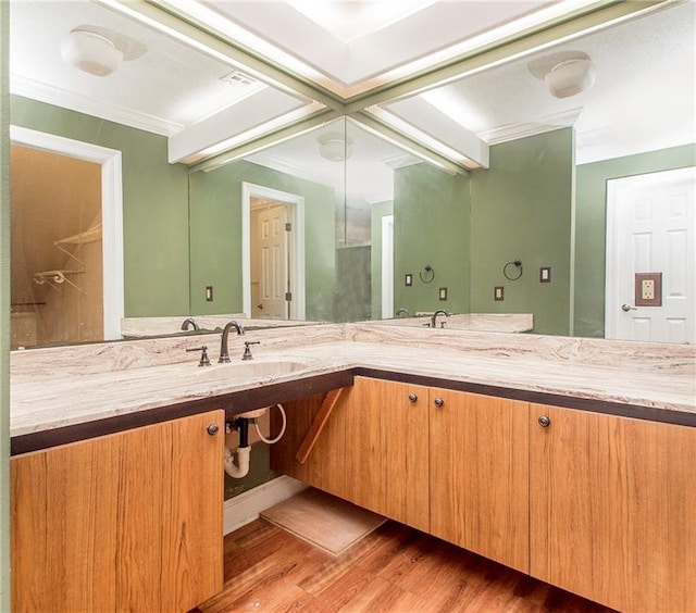 64 Fairway View Dr Unit 1, Hammond, LA 70401 - bathroom featuring vanity and wood finished floors