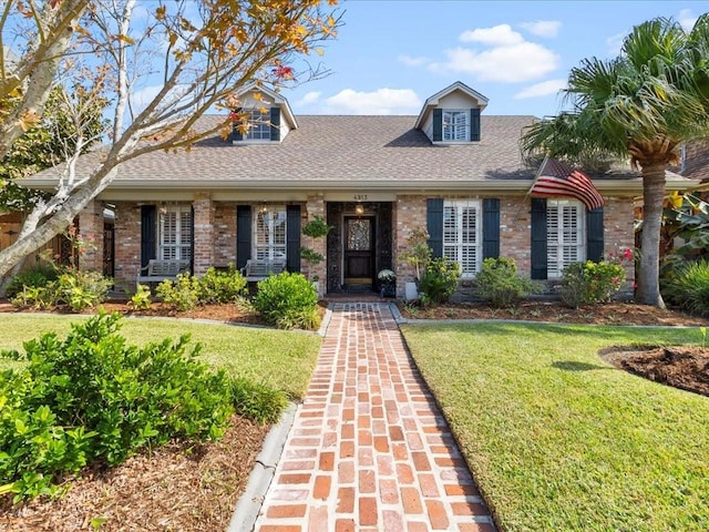 view of front facade with a front lawn