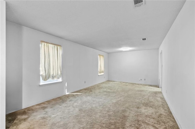 empty room featuring light colored carpet and a healthy amount of sunlight