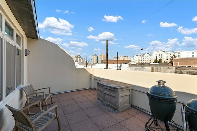 view of patio / terrace with a balcony