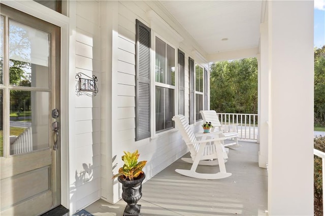 balcony with covered porch