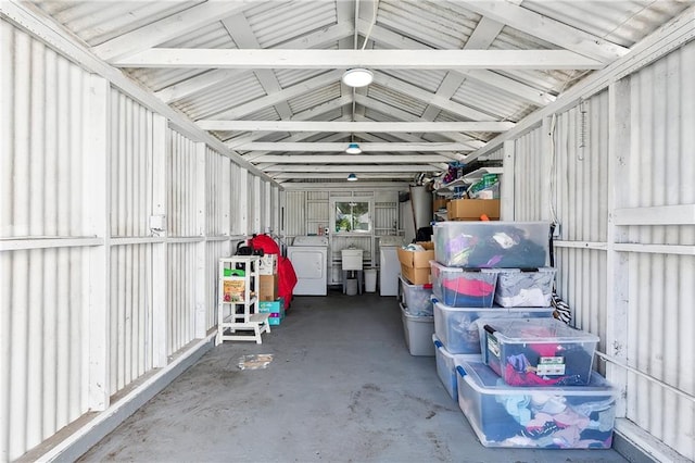 storage room featuring washer / clothes dryer