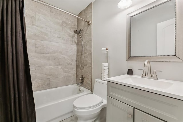 113 Winnona Dr, Avondale, LA 70094 - bathroom with shower / bath combination with curtain, toilet, and vanity