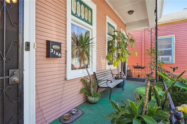 view of patio with a porch