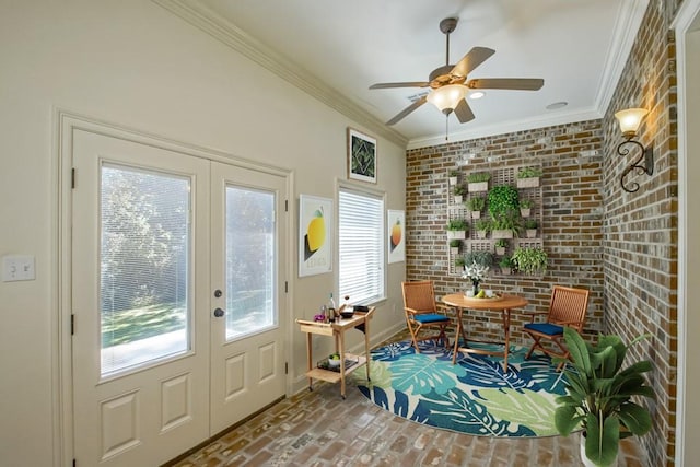 interior space featuring french doors