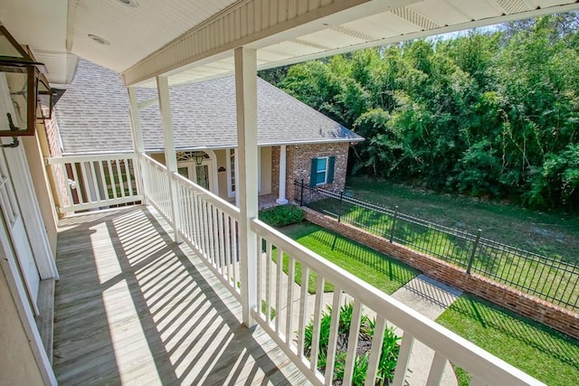 balcony with a porch
