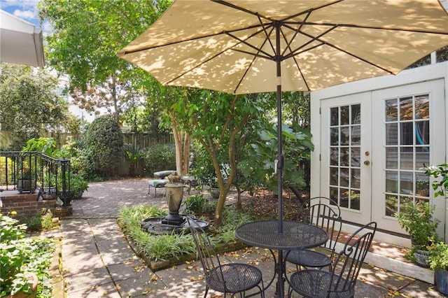 view of patio / terrace with french doors