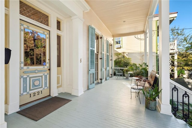 exterior space featuring a porch