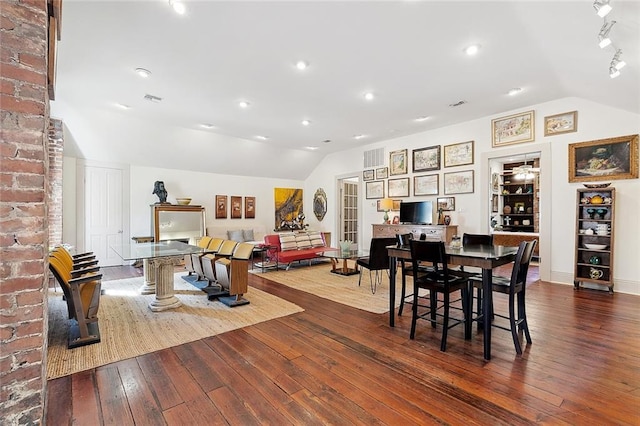 interior space with hardwood / wood-style floors