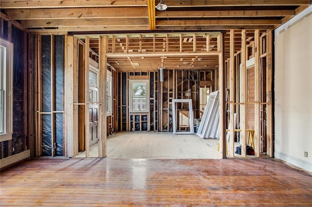 miscellaneous room featuring wood-type flooring