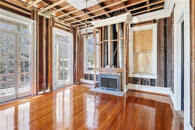 miscellaneous room with wood-type flooring