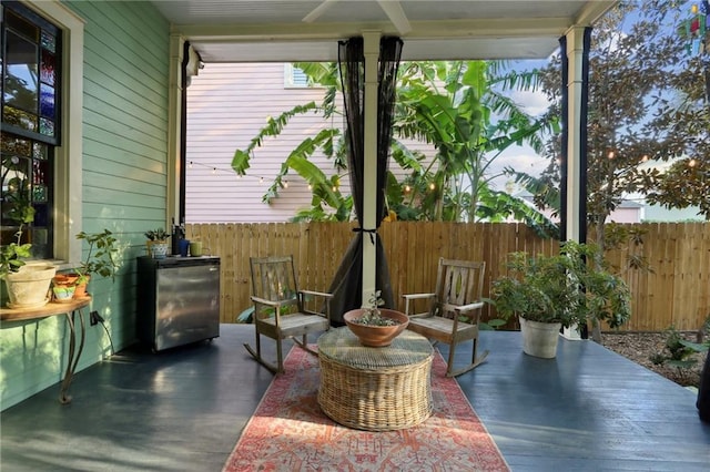 view of sunroom