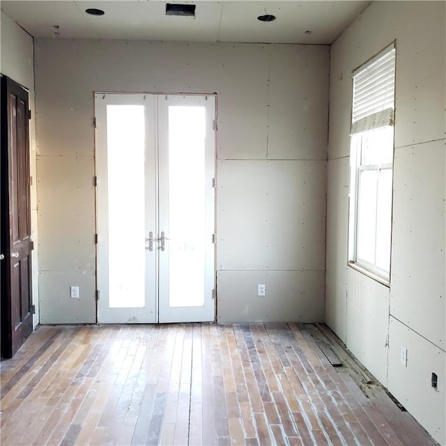 empty room with french doors