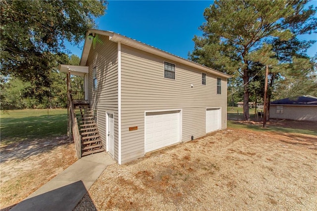 view of home's exterior featuring a garage