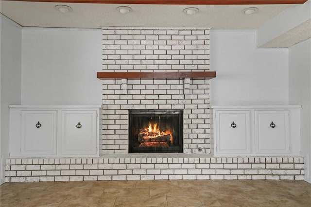 room details with a fireplace